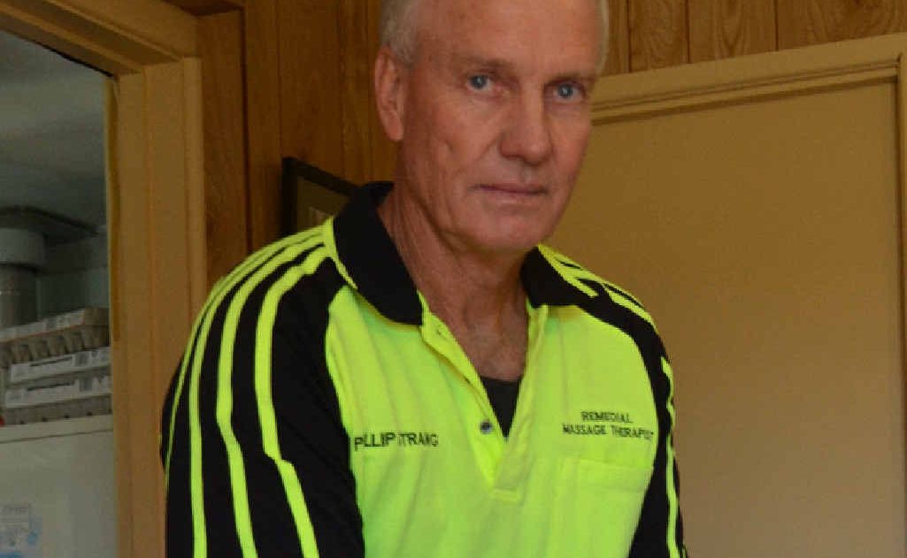 Remedial massage therapist Phillip Strang is back in business after some surgery. Remedial massage therapist Phillip Strang is back in business after some surgery.